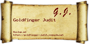 Goldfinger Judit névjegykártya